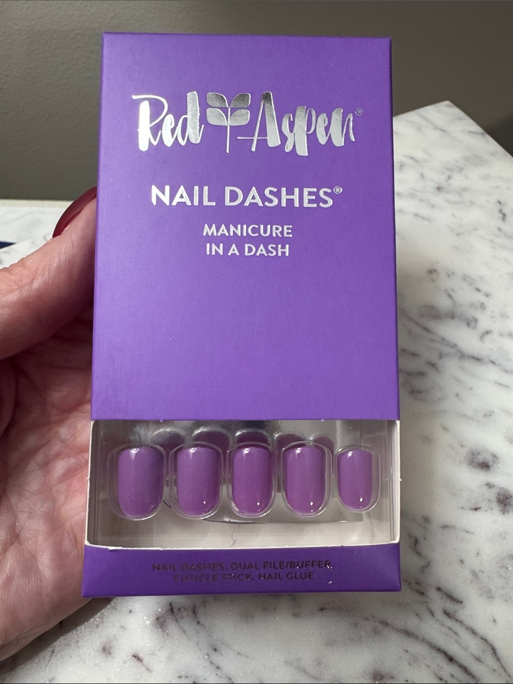 Red Aspen Purple Nail Dashes – Press-On Manicure Wild Purple Petunia